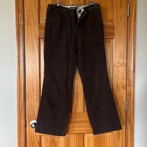 Eddie Bauer flannel lined brown pants